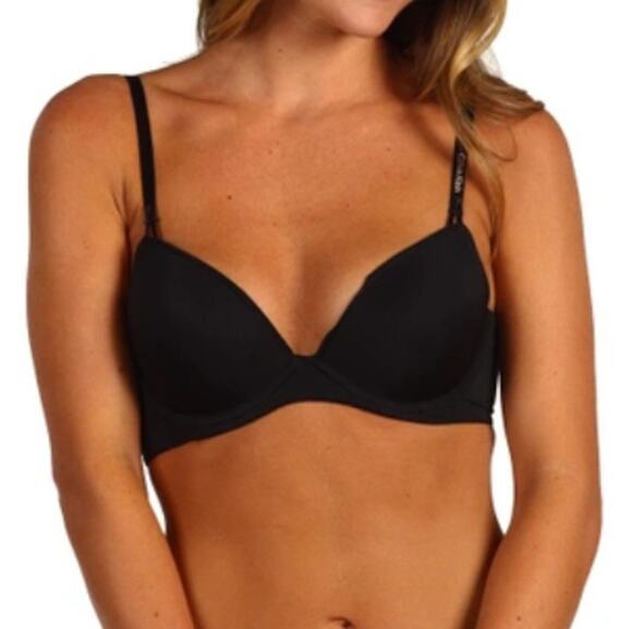 Calvin Klein Other - Calvin Klein Seductive Comfort Customized Lift Underwire Bra in Black, Size 30C